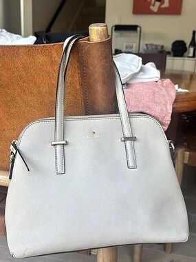 Kate Spade New York Structured Shoulder Bag White & Brown